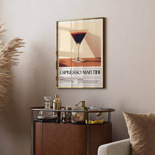 High-quality vintage cocktail posters for kitchen and bar decor