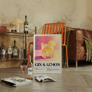 Decorative and functional bar wall decor with cocktail recipe for dining rooms