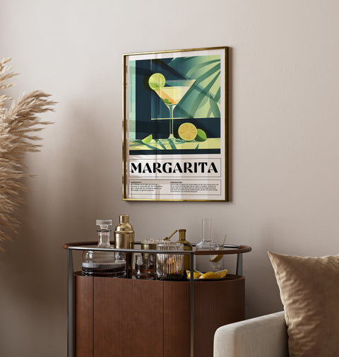 Eye-catching Margarita poster, ideal for adding summer vibes to any space.
