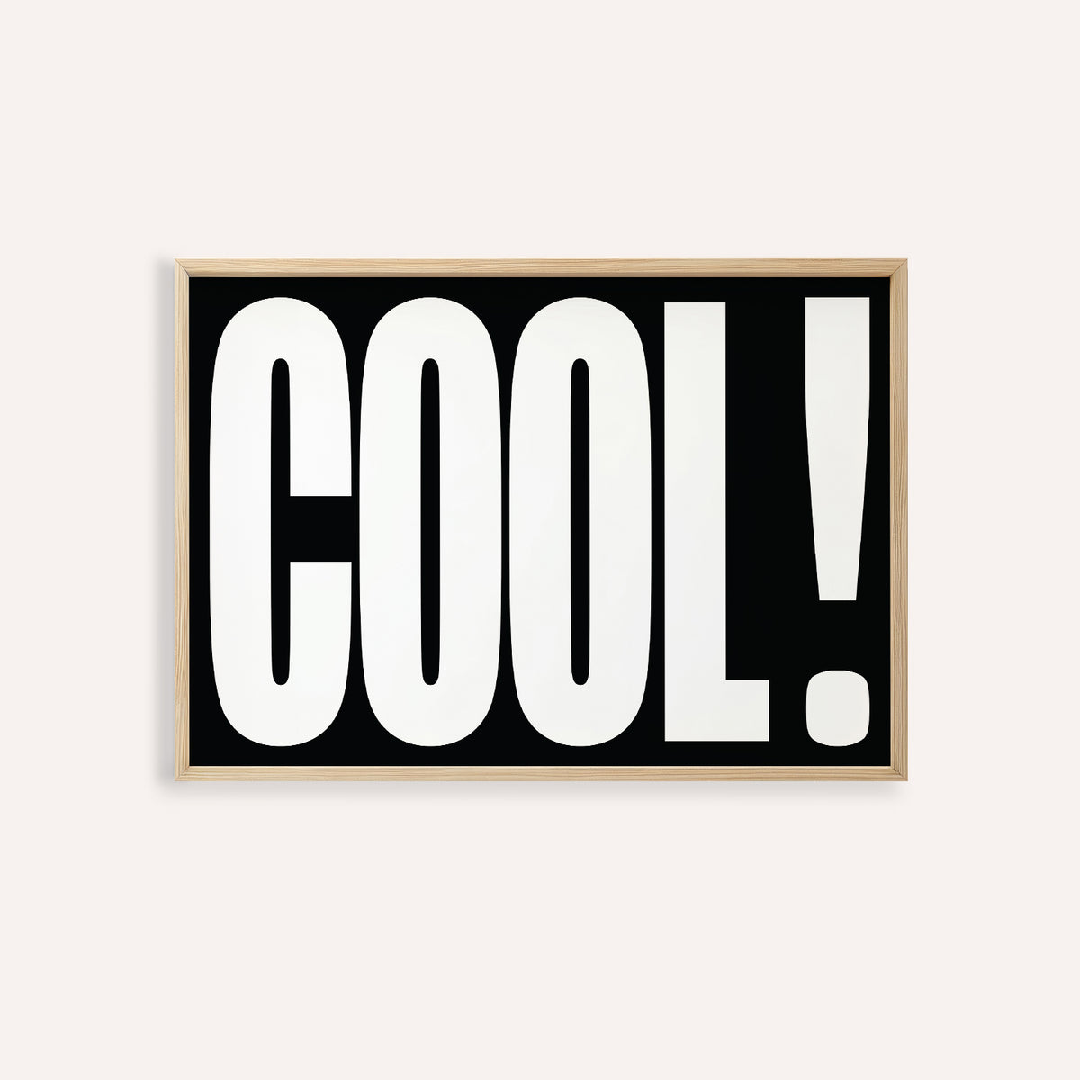 Cool typography art featuring bold capital lettering