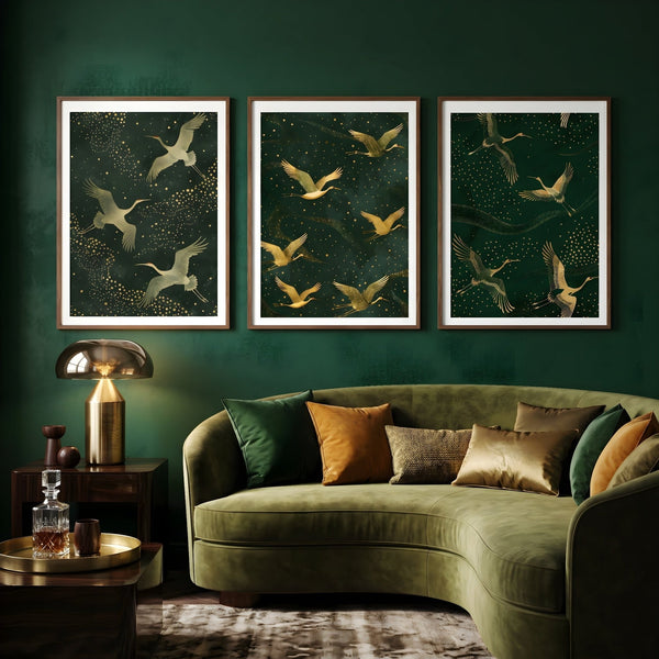 Golden Sky Cranes Set