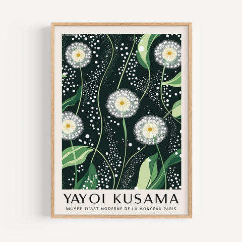 Yayoi Kusama Dandelions 1985 Print for modern decor
