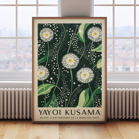 Yayoi Kusama Dandelions 1985 Print for modern decor
