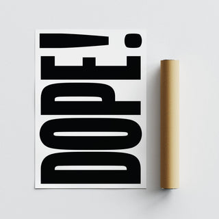 High-quality big text poster print on matte paper
