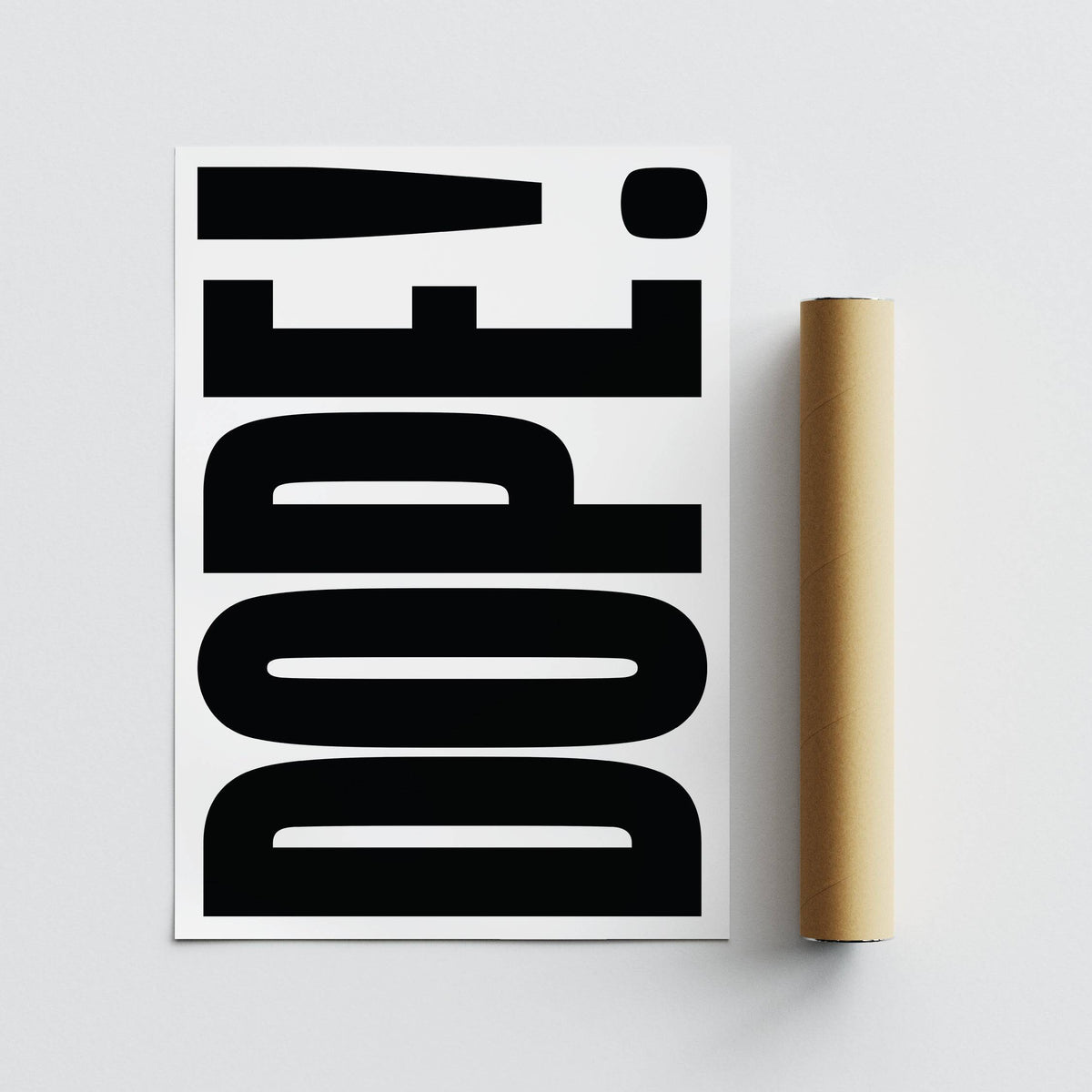 High-quality big text poster print on matte paper