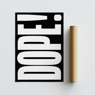 High-quality bold font poster print on matte paper