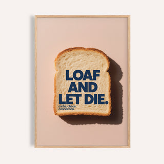 Golden toast with navy text as quirky kitchen art for modern kitchens.
