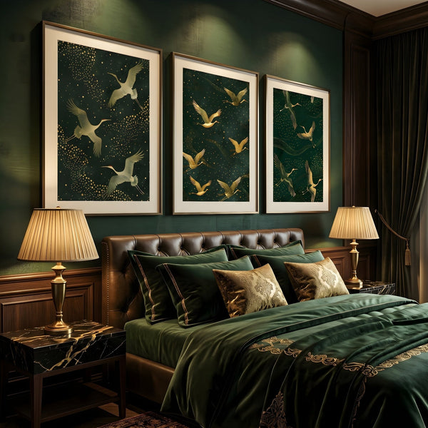 Golden Sky Cranes Set