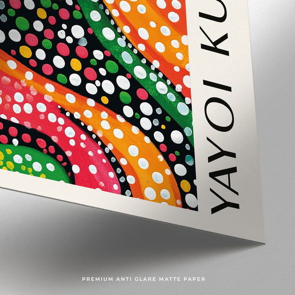 Close up of Yayoi Kusama Dotted print