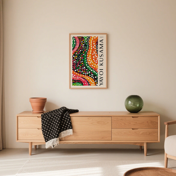 Colorful Imperfect Yayoi Kusama inspired Dots Wall Art