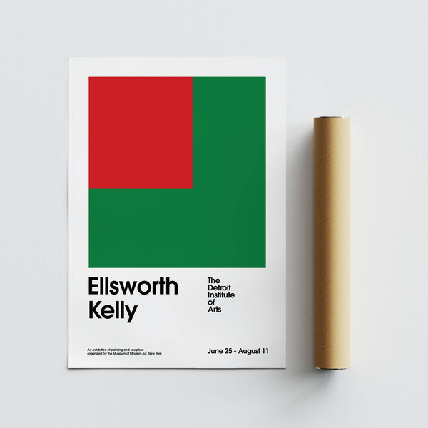 Striking office poster with vibrant geometric colour contrasts