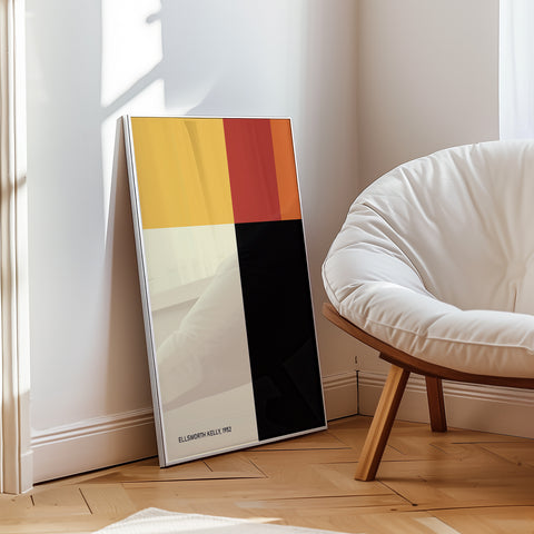 Minimalist geometric colour block poster for modern interiors
