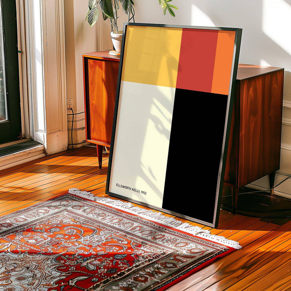 Abstract Ellsworth Kelly poster with striking contrast