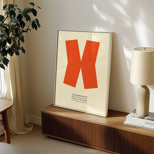 Large Ellsworth Kelly print with elegant geometric influences