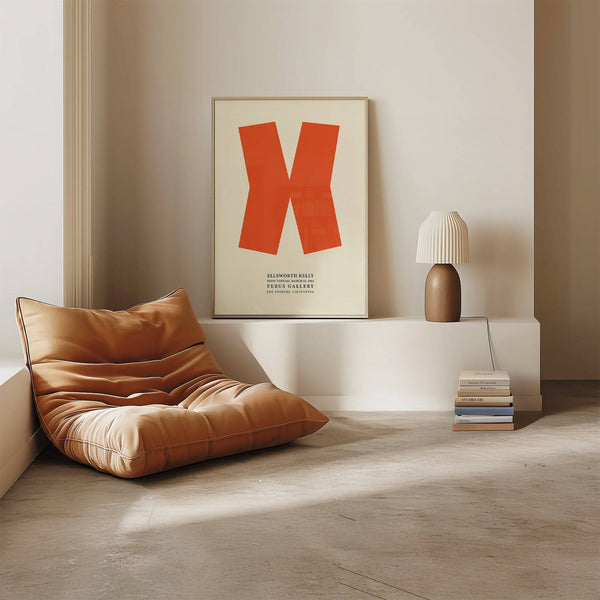 High-contrast Ellsworth Kelly print with bold geometric form