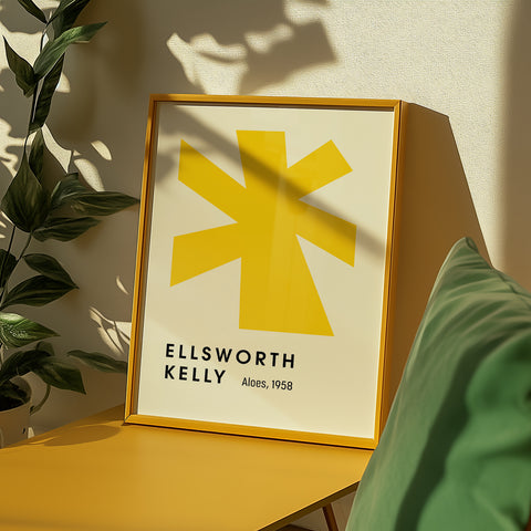 Limited edition Ellsworth Kelly poster with geometric patterns