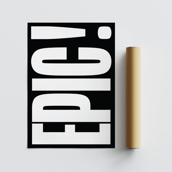 High-quality posters bold font print on matte paper