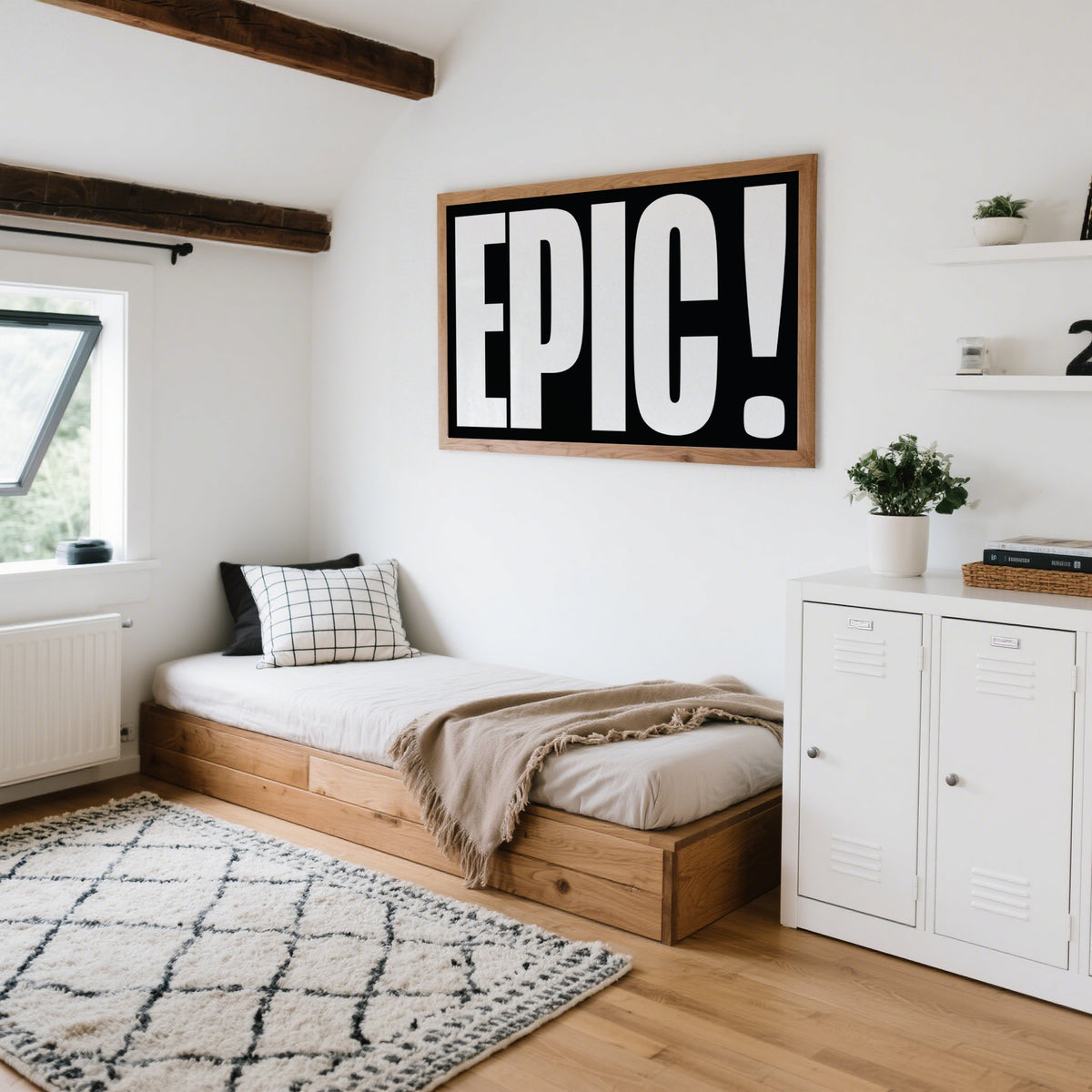 Modern posters bold font perfect for contemporary interiors