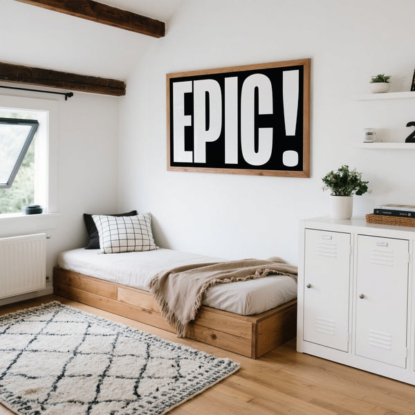 Modern posters bold font perfect for contemporary interiors