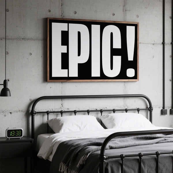 High-contrast posters bold font for stylish decor