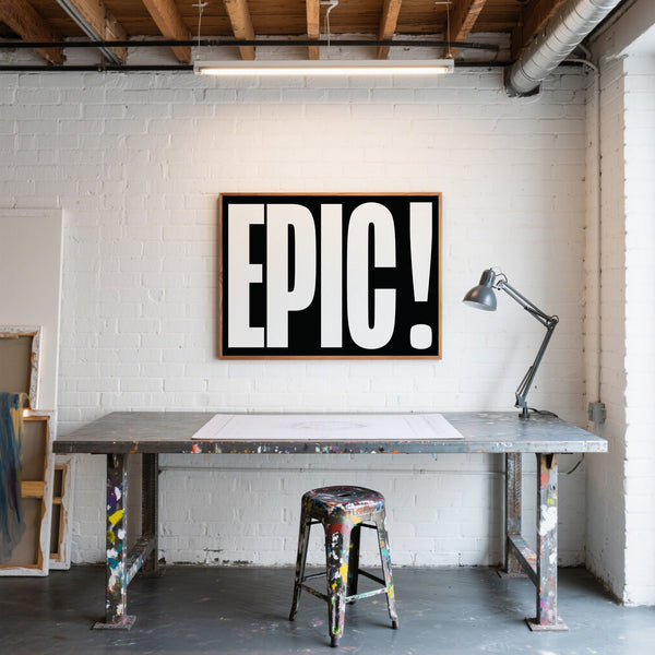 Posters bold font ideal for creative studio and offices