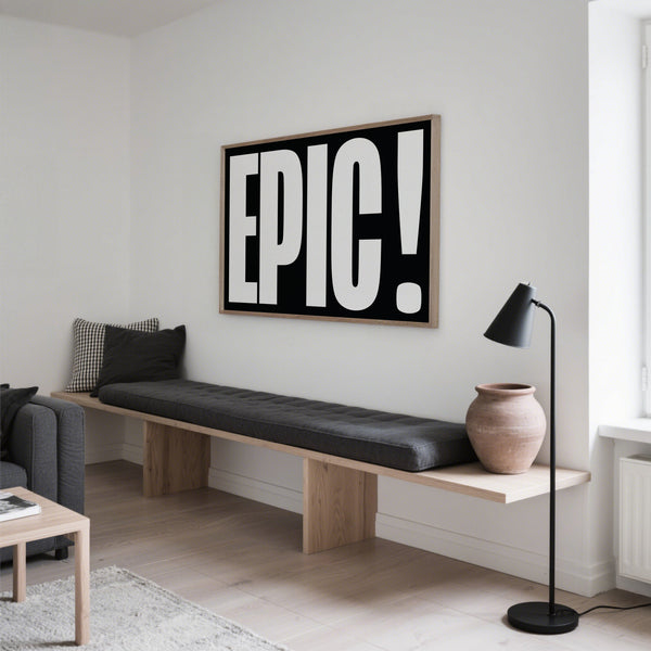 Simple and bold posters font print for statement walls