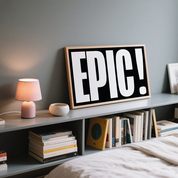 EPIC posters bold font for trendy wall art