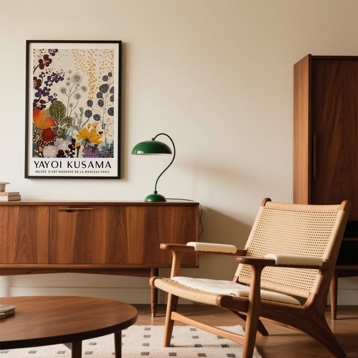 Print Yayoi Kusama inspired for living room