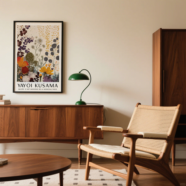 Print Yayoi Kusama inspired for living room