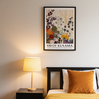 Bedroom Print Yayoi Kusama wildflower abstract art