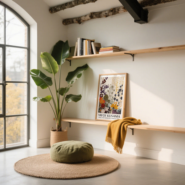 Print Yayoi Kusama for calming reading room