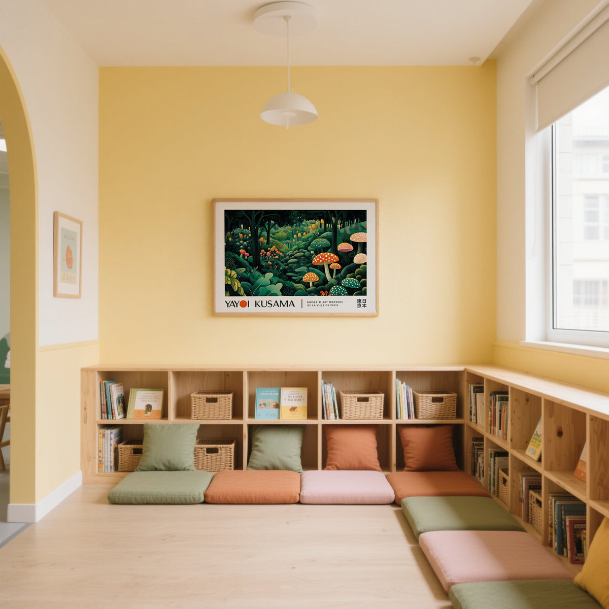Kids Playroom Yayoi Kusama Polka Dots print for wall