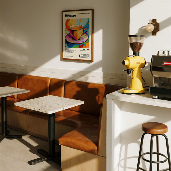 Italian-inspired espresso poster for coffee lovers in a coffee shop