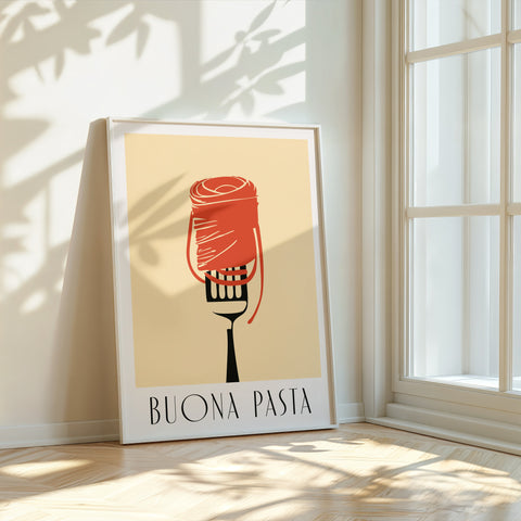 Spaghetti "Buona Pasta" Poster