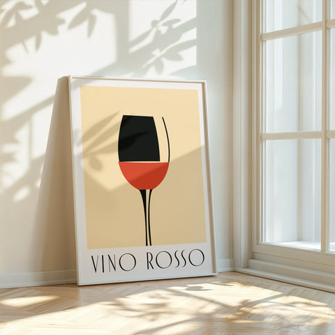 Red Wine "Vino Rosso" Poster