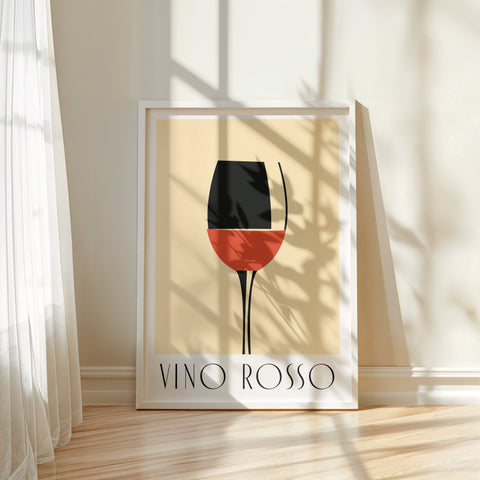 Red Wine "Vino Rosso" Poster