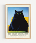 The Couch Commander : Black Cat Wall Art