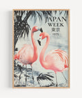 Japan Week 1979 Pink Flamingos Wall Art Print