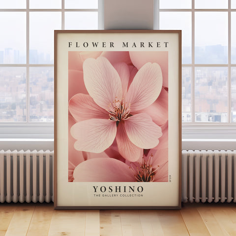 Japanese Cherry Blossom Tree Wall Art | Extra Large Flower Poster