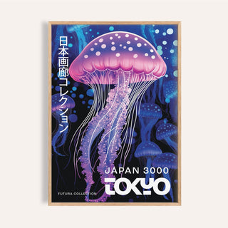 Under the sea decor with glowing jellyfish in pink and purple tones