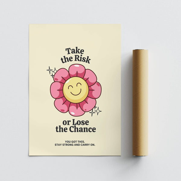 Uplifting quote poster used as motivational quotes wall art in kids’ room