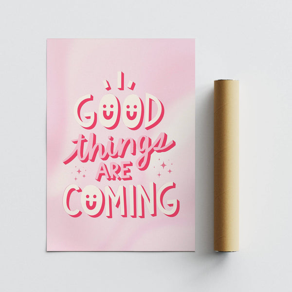 Soft pink aesthetic motivational posters for students featuring optimistic quote