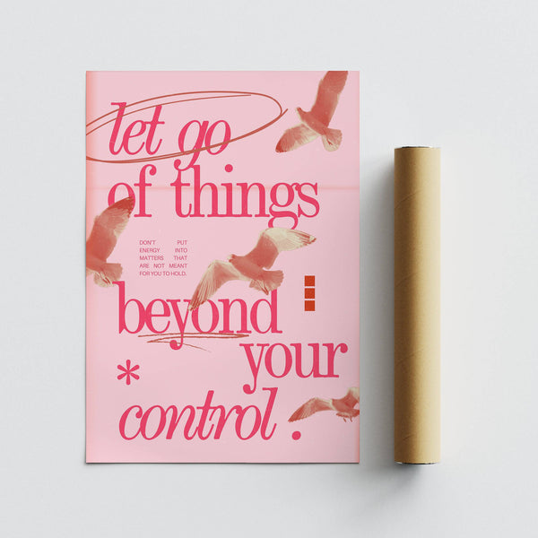 Bedroom styled with tranquil posters with inspirational sayings print