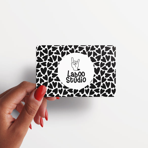 Art gift card for choosing modern prints at Laboo Studio