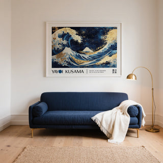 expressive Ocean Wave Wall Art with vibrant colours