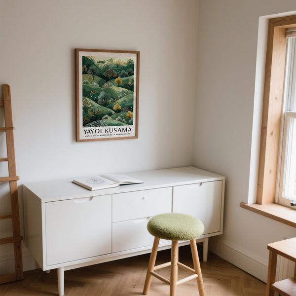 Vibrant Yayoi Kusama Paintings featuring nature-inspired art