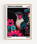 Yayoi Kusama Vibrant Hummingbird Print