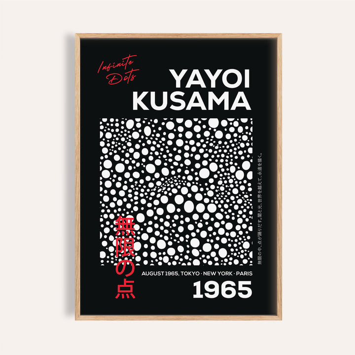 Bold abstract wall art polka dots inspired by Yayoi Kusama