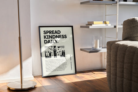 Inspiring Poster: "Spread Kindness Daily" Motivational Art Print