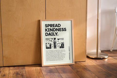 Inspiring Poster: "Spread Kindness Daily" Motivational Art Print